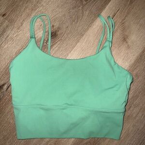Green Strappy Crop Tank